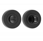 Smooth as Silk Mat Black Bathroom Knob Turn & Release (JMB2666)